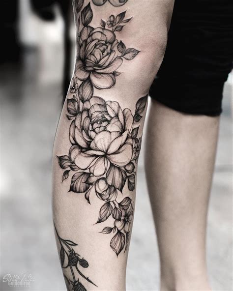 flower leg tattoo ideas